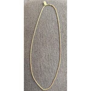 14K Gold Plated 30" in. Mens Rope Chain Necklace 3mm Stamped